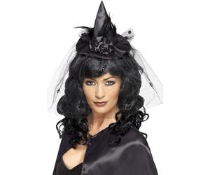 Smiffys Mini bandeau chapeau sorcière, Noir Halloween