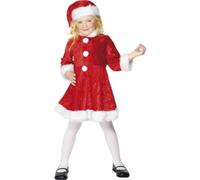 Smiffy's Costume Mini Mère Noël – robe et bonnet – Rouge