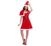 Smiffys Miss Santa Costume, Red (Size M)
