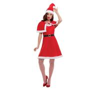 Smiffys Miss Santa Costume, Red (Size X1)