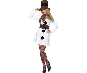 Smiffys Miss Snowman Costume, White (Size L)
