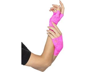 Smiffy's Mitaines en dentelle Rose