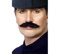 Smiffy's Moustache Bobbie londonien, vieille Angleterre, autoadhésive, noire