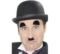 Smiffy's Moustache et sourcils de Chaplin – noirs – autoadhésive