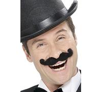 Smiffys Moustache music hall vieille Angleterre, noire, autoadhésive