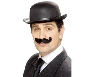 Smiffys Moustache music hall vieille Angleterre, noire, autoadhésive