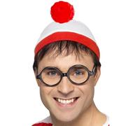 Smiffys Où est Charlie ? Kit instantané, Rouge et blanc, avec chapeau et lunettes