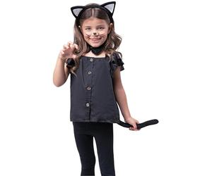 Smiffys Panoplie chat pour enfant, noire, avec oreilles, queue et nœud papillon