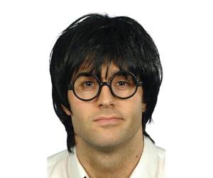 Smiffys Panoplie d'écolier, noire, avec perruque et lunettes Halloween
