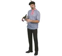 Smiffys Panoplie du français, avec T-shirt, béret, écharpe et moustache