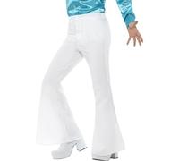 Smiffy's Pantalon à pattes d’éléphant Homme Blanc Medium Halloween Carnaval