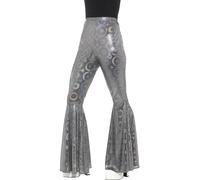 Smiffy's Pantalon pattes d'éléphant argenté pour femme – Halloween Carnaval