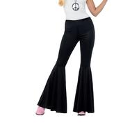 Smiffy's Pantalon pattes d'éléphant Femme Noir Taille S-M