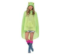Smiffy's Poncho de fête Grenouille Vert avec sac à cordon Halloween