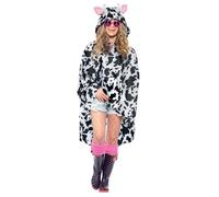 Smiffys Party Poncho Vache, avec le sac de Cordon Halloween