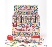 Smiffys Party Time Lot de 24 canons à confettis Arc-en-ciel 20 cm