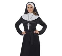 Smiffy's Pendentif croix ornée – argent, fil noir – Halloween – Taille unique adulte
