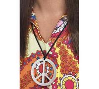 Smiffys Pendentif Peace and Love, argent Halloween, Carnaval