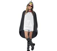 Smiffys Penguin Party Poncho, Black & White