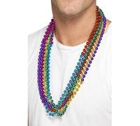 Smiffys Perles de fête arc en ciel, 6 rangs par paquet