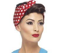 Smiffys - Perruque "40s Rosie" pour femme SM797 (Taille unique) (Marron/Rouge/Blanc)