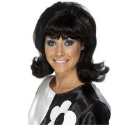 Smiffys - Perruque "60s Flick-Up" pour femme SM458 (Taille unique) (Noir)