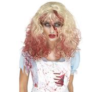 Smiffys Perruque Alice zombie sanguinolente, Blonds