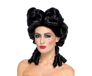 Smiffys Perruque baroque gothique, Noir Halloween