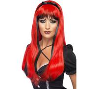 Smiffys - Perruque "Bewitching" pour femme SM2770 (Taille unique) (Rouge/Noir)