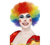 Smiffys Perruque clown fou, couleurs arc-en-ciel, 120g