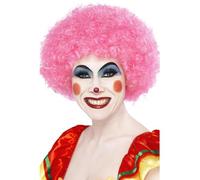 Smiffys Perruque clown fou, rose, 120g