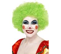 Smiffys Perruque clown fou, verte, 120g Halloween