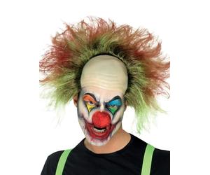 Smiffys Perruque de Clown Sinistre, Vert, avec éclaboussure de Sang