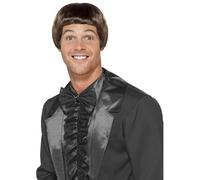 Smiffys Perruque de Coupe au Bol des années 90, Marron Halloween