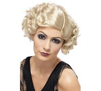 Smiffys Perruque de délurée aguicheuse des années 20, blonde, cheveux courts et ondulés