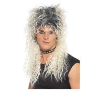 Smiffy's Perruque Hard Rocker, deux tons blonds, nuque longue, Halloween Carnaval