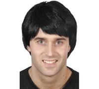 Smiffys Perruque de mec, noire, cheveux courts