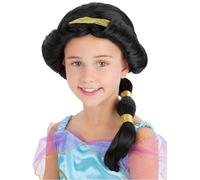 Smiffys Perruque de princesse arabe, noire Halloween, Carnaval