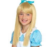 Smiffys Perruque de princesse style Pays des Merveilles, Blond, Enfants