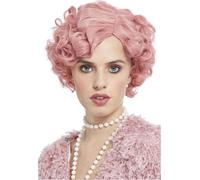 Smiffys - Perruque "Deluxe 20s Flirty Flapper" pour femme SM1656 (Taille unique) (Rose)
