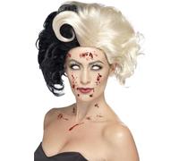 Smiffys - Perruque "Deluxe Evil Madame" pour femme SM1443 (Taille unique) (Noir/Blond)