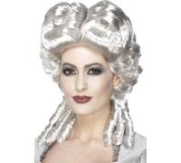 Smiffys - Perruque "Deluxe Marie-Antoinette" pour femme SM3128 (Taille unique) (Blanc)