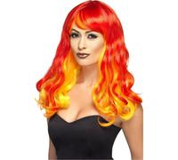 Smiffys - Perruque "Devil Flame" pour femme SM1534 (Taille unique) (Rouge/Orange)