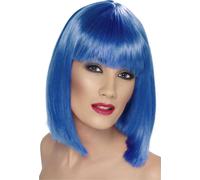 Smiffys - Perruque "Glam" pour femme SM1203 (Taille unique) (Bleu)