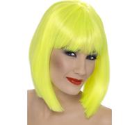 Smiffys - Perruque "Glam" pour femme SM1203 (Taille unique) (Jaune fluo)