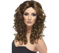 Smiffys - Perruque "Glamour" pour femme SM1031 (Taille unique) (Marron)