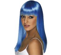 Smiffys - Perruque "Glamourama" pour femme SM513 (Taille unique) (Bleu fluo)