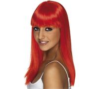 Smiffys - Perruque "Glamourama" pour femme SM513 (Taille unique) (Rouge fluo)