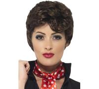 Smiffys Perruque Grease Rizzo, Marron, Short