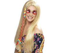 Smiffys - Perruque "Hippy Party" pour femme SM650 (Taille unique) (Blonde)